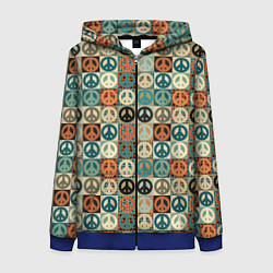 Женская толстовка на молнии Peace symbol pattern