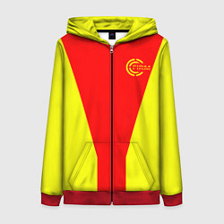 Женская толстовка на молнии FIRM желто-красная