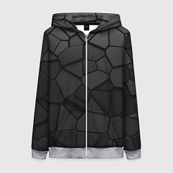 Женская толстовка на молнии Черные стальные плиты