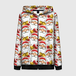 Женская толстовка на молнии Новогодний Дед Мороз
