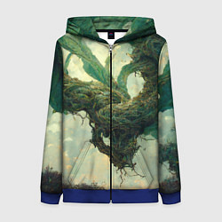 Женская толстовка на молнии Рисунок нейросети