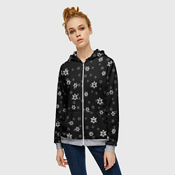Толстовка на молнии женская Astro emblem pattern, цвет: 3D-меланж — фото 2