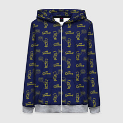 Женская толстовка на молнии Bart pattern Eat my shorts