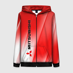 Толстовка на молнии женская Mitsubishi sign, цвет: 3D-черный