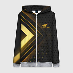 Толстовка на молнии женская Honda inscription, цвет: 3D-меланж