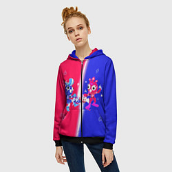 Толстовка на молнии женская Нулевая Гравитация PK XD, цвет: 3D-черный — фото 2