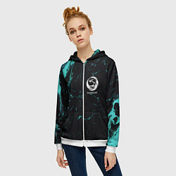 Толстовка на молнии женская Beastcoast абстракт, цвет: 3D-белый — фото 2