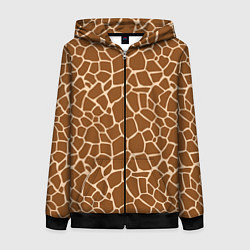 Женская толстовка на молнии Пятнистая шкура жирафа