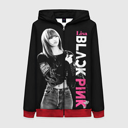 Толстовка на молнии женская Blackpink Beautiful Lisa, цвет: 3D-красный