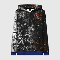 Толстовка на молнии женская Граффити абстрактный рисунок, цвет: 3D-синий