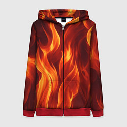 Женская толстовка на молнии Пламя огня
