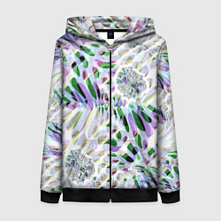 Толстовка на молнии женская Floral abstract, цвет: 3D-черный