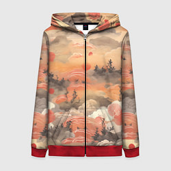 Женская толстовка на молнии Japen pattern