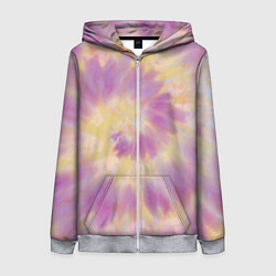 Толстовка на молнии женская Tie-Dye дизайн, цвет: 3D-меланж