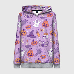 Женская толстовка на молнии Halloween pattern арт