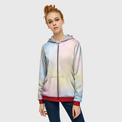 Толстовка на молнии женская Tie dye из сериала убийства в одном здании, цвет: 3D-красный — фото 2