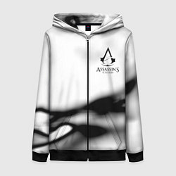 Толстовка на молнии женская Assassins Creed logo texture, цвет: 3D-черный