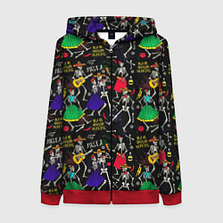 Женская толстовка на молнии Dia de los muertos