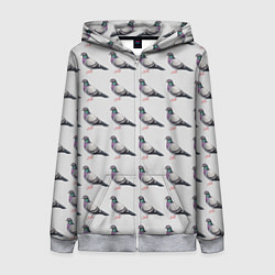 Женская толстовка на молнии Голуби воркуют