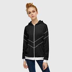 Толстовка на молнии женская Олимпийка Андрея из пацанов, цвет: 3D-белый — фото 2