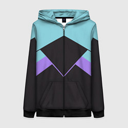 Толстовка на молнии женская Ретро олимпийка, цвет: 3D-черный