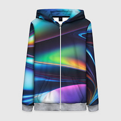 Женская толстовка на молнии Голографический материал