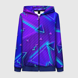 Женская толстовка на молнии Neon Pattern colored