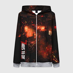 Толстовка на молнии женская Last Hope P4, цвет: 3D-меланж