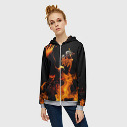 Толстовка на молнии женская Феникс ария, цвет: 3D-меланж — фото 2