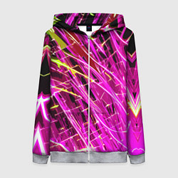 Женская толстовка на молнии Розовые энергетические линии