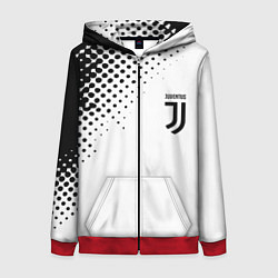 Толстовка на молнии женская Juventus sport black geometry, цвет: 3D-красный