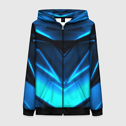 Женская толстовка на молнии Geometry stripes неон