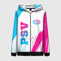 Женская толстовка на молнии PSV neon gradient style вертикально