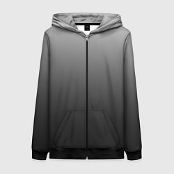 Женская толстовка на молнии От серого к черному оттенки серого