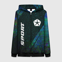 Женская толстовка на молнии Jeep sport glitch blue