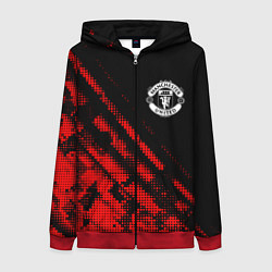 Женская толстовка на молнии Manchester United sport grunge