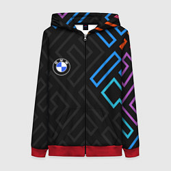 Женская толстовка на молнии BMW brand color carbon