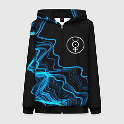 Женская толстовка на молнии Marilyn Manson sound wave