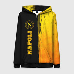 Толстовка на молнии женская Napoli - gold gradient по-вертикали, цвет: 3D-черный