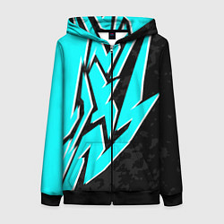 Толстовка на молнии женская Mint graffiti, цвет: 3D-черный