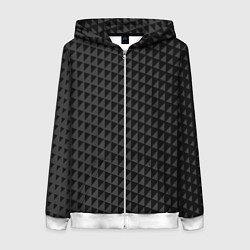 Женская толстовка на молнии Паттерн из черных треугольников