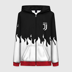 Толстовка на молнии женская Juventus fire, цвет: 3D-красный