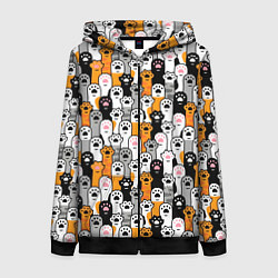 Женская толстовка на молнии Кошачьи лапы