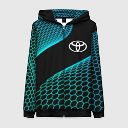Женская толстовка на молнии Toyota electro hexagon