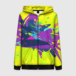 Толстовка на молнии женская В стиле киберпанка, цвет: 3D-черный