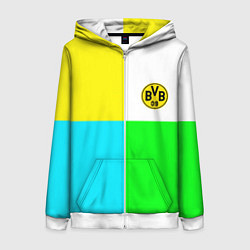 Толстовка на молнии женская Borussia color cport, цвет: 3D-белый