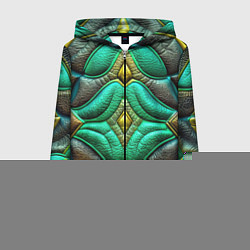 Женская толстовка на молнии Объемная футуристичная текстура из кожи