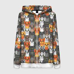 Женская толстовка на молнии Мультяшные котята