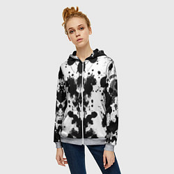 Толстовка на молнии женская The psychedelic Rorschach test - ai art, цвет: 3D-меланж — фото 2