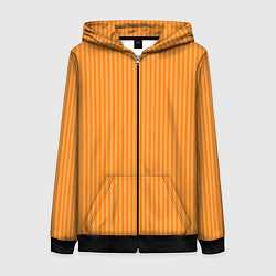 Женская толстовка на молнии Оранжевый в тонкую полоску